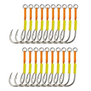 20pcs Fishing Assist Hooks Saltwater Dancing Stinger Jigging Hooks