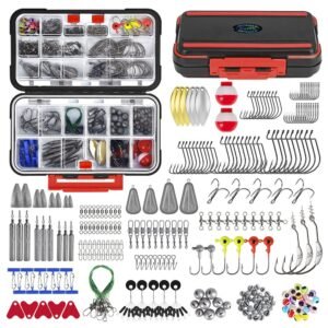 248pcs Fishing Accessories Kit with Tackle Box