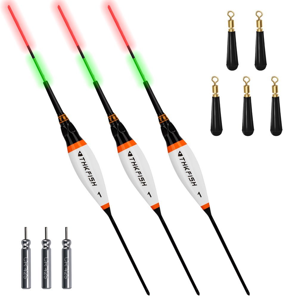 3PCS LED Lighted Fishing Bobbers for Night Fishing
