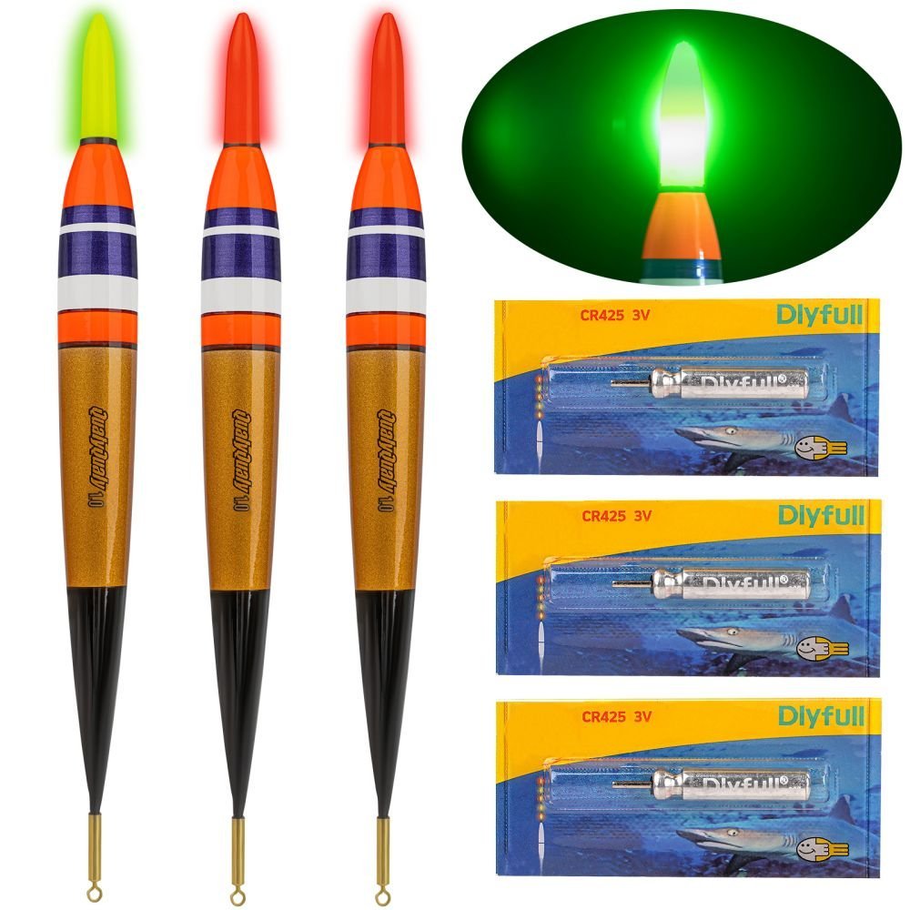 3pcs LED Lighted Fishing Floats and Bobbers