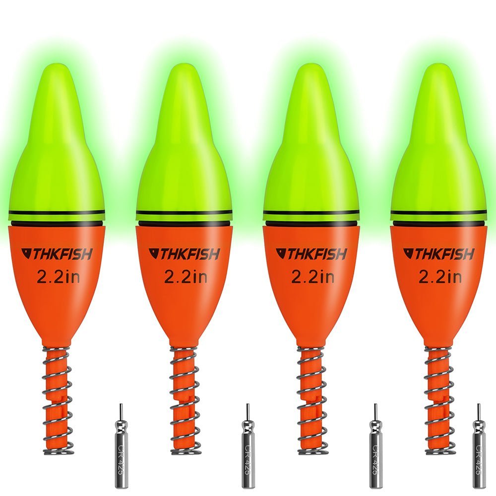 4PCS LED Lighted Fishing Bobbers Fishing Floats