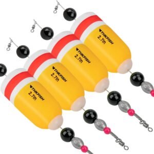 4PCS Popping Cork Rattle Weighted Bobbers
