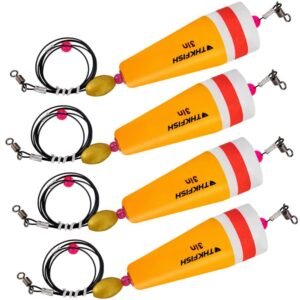 4PCS 3/4/5in Weighted Popping Corks Fishing Bobbers