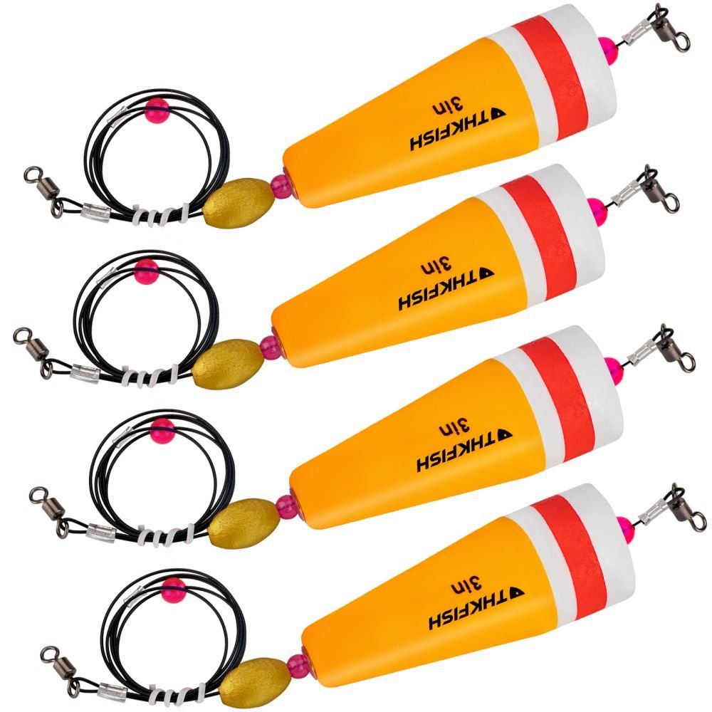 4PCS 3/4/5in Weighted Popping Corks Fishing Bobbers